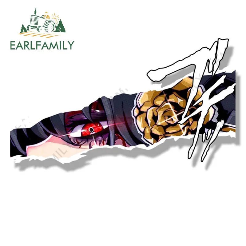 EARLFAMILY Gothic Yor Forger Fanart Car Sticker Anime Sketch Waifu Decal JDM Cartoon Peeker Killer Sticker Car Wrap