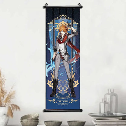 Genshin Impact Poster – Canvas Wall Art Scroll Painting, Hot Game Prints for Home Decoration