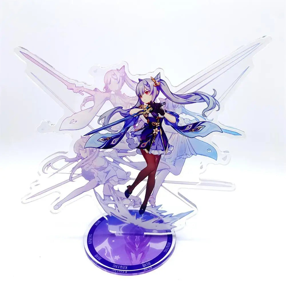 Anime Figure Genshin Impact Furina Arlecchino Xiao Yae Miko Yelan Acrylic Stand Model Plate Desk Decor Standing Sign Fans Gift