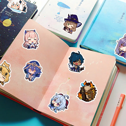 10/50pcs Cute Genshin Impact Stickers