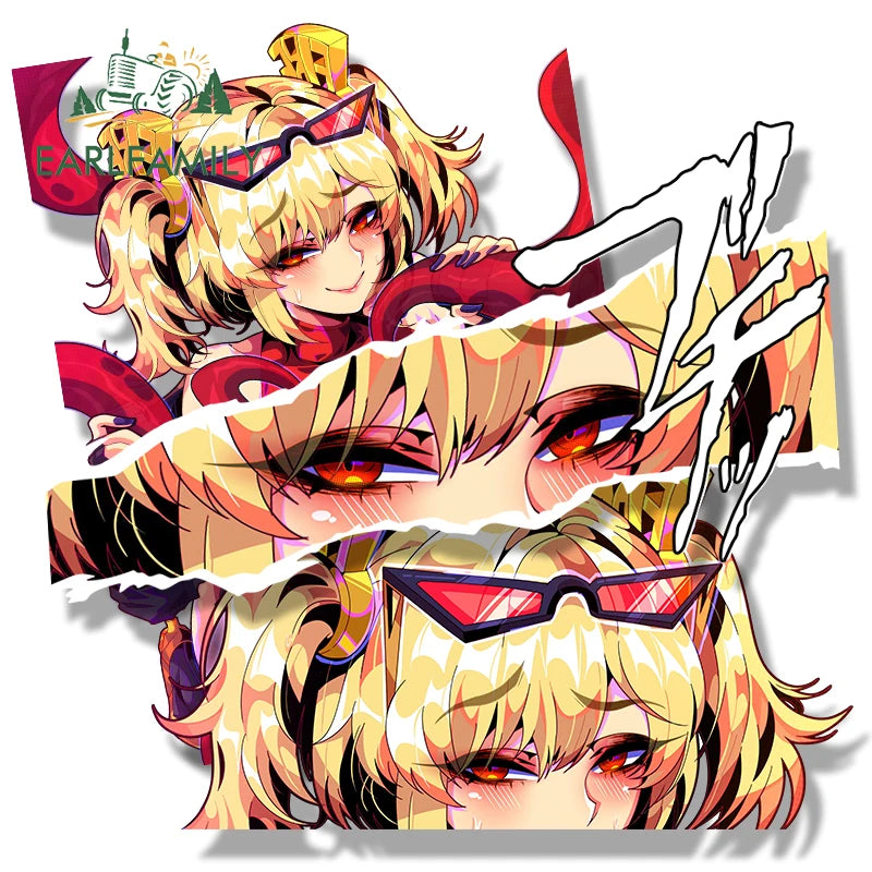 EARLFAMILY Tentacle Burnice Fanart Car Sticker Zenless Zone Zero Waifu Decal JDM Tattoo Girl Graffiti Cartoon Peek NSFW Stickers