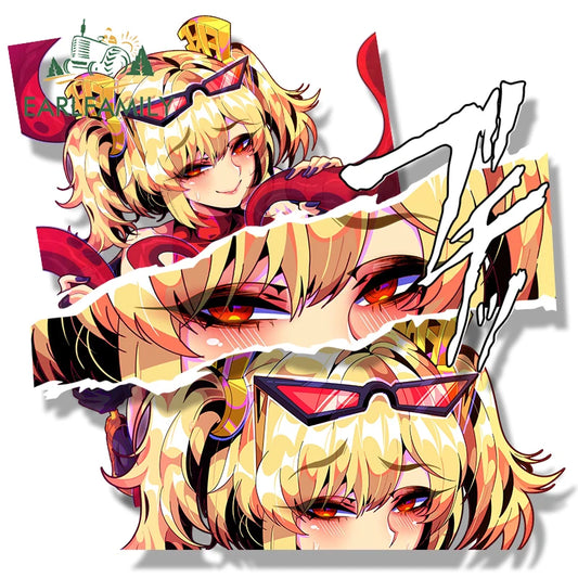 EARLFAMILY Tentacle Burnice Fanart Car Sticker Zenless Zone Zero Waifu Decal JDM Tattoo Girl Graffiti Cartoon Peek NSFW Stickers
