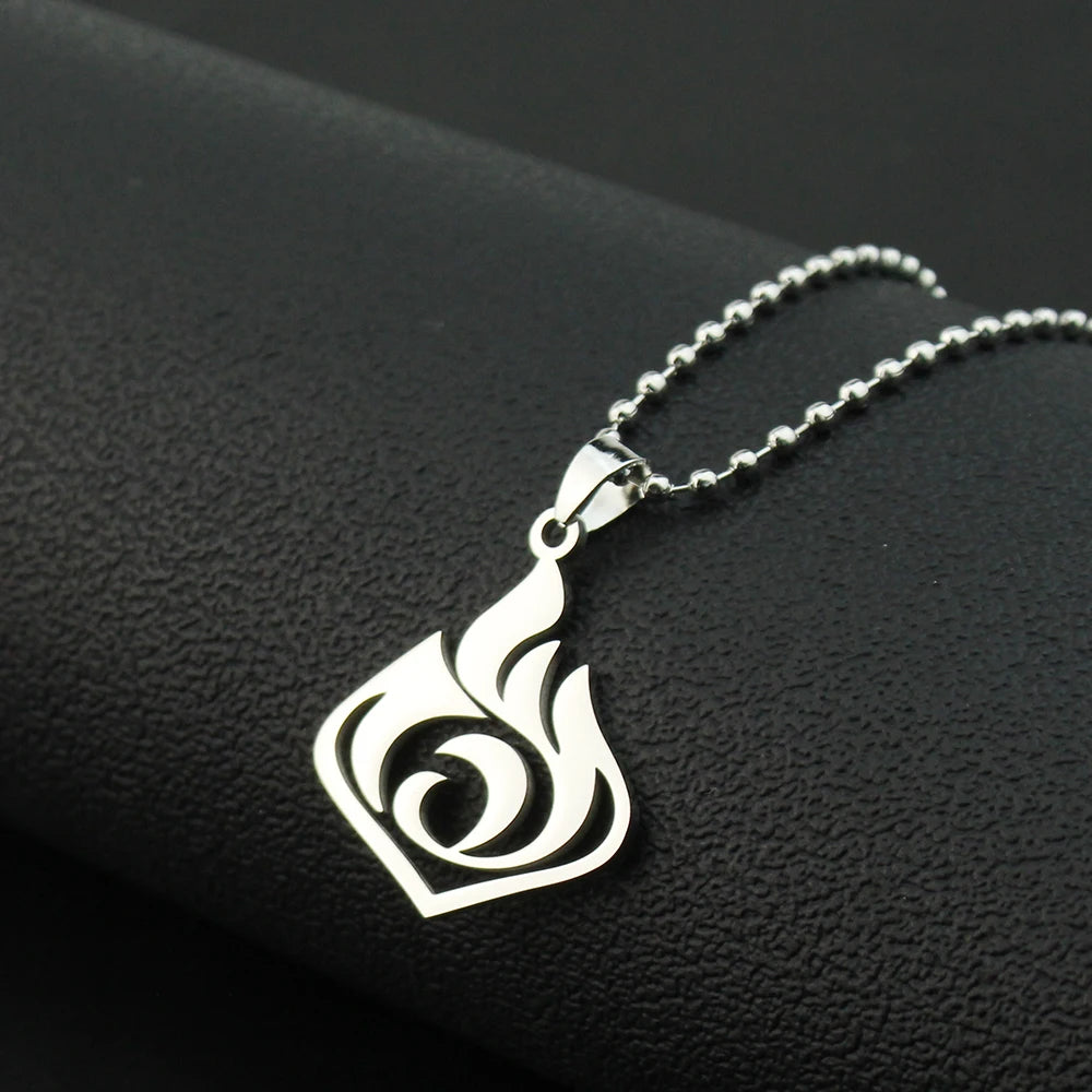 Genshin Impact Titanium Pendant Necklace – Element Symbols
