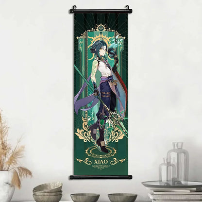 Genshin Impact Poster – Canvas Wall Art Scroll Painting, Hot Game Prints for Home Decoration