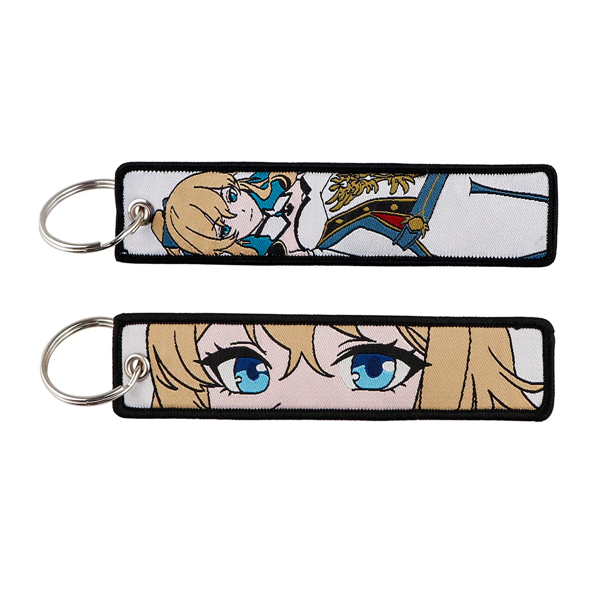Genshin Impact Embroidered Keychain – Fashion Key Tag for Cars, Motorcycles, Bags & Backpacks, Key Ring