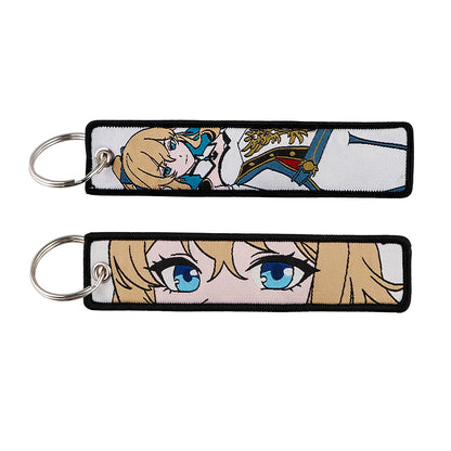 Genshin Impact Embroidered Keychain – Fashion Key Tag for Cars, Motorcycles, Bags & Backpacks, Key Ring