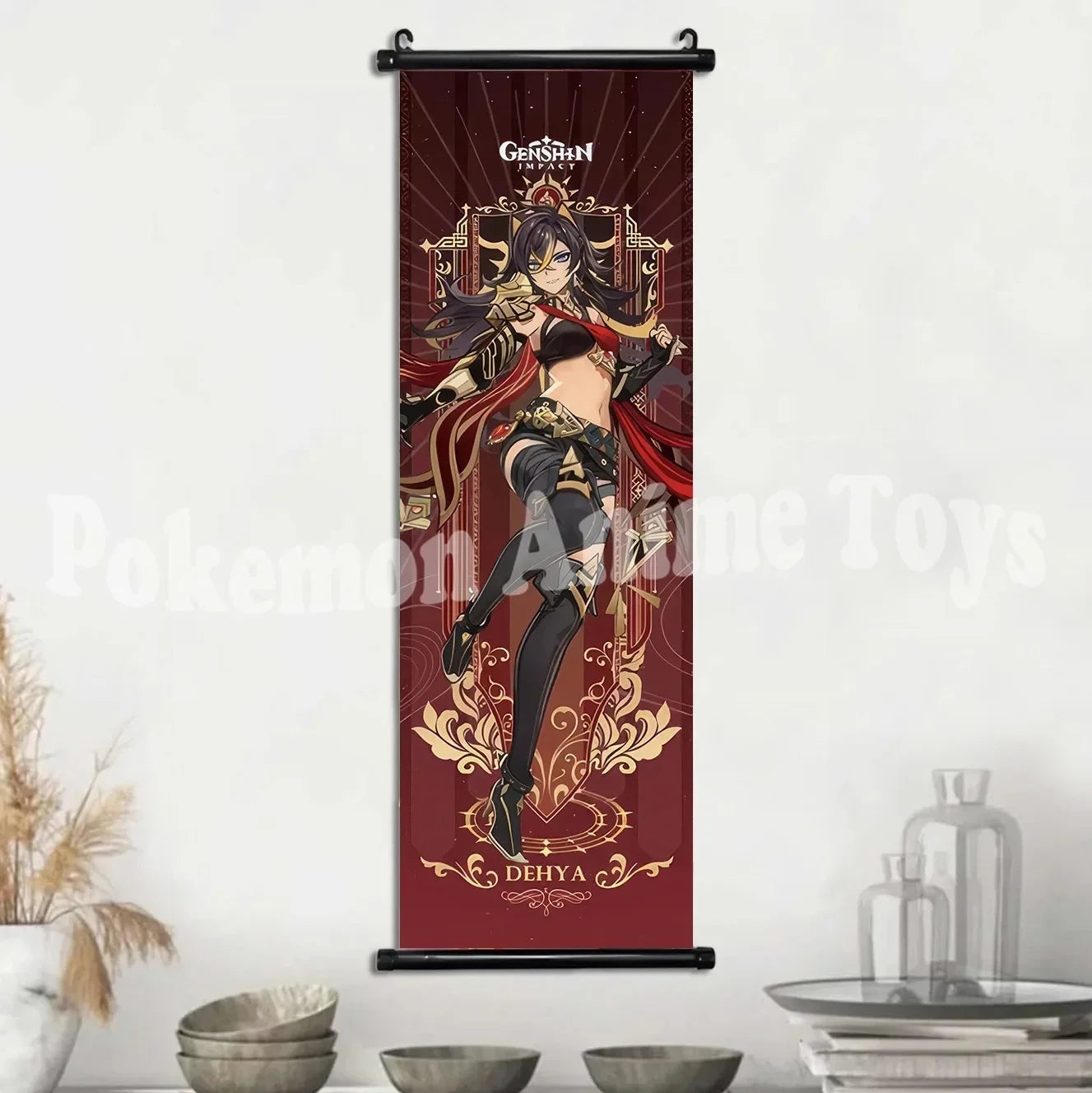 Genshin Impact Poster – Canvas Wall Art Scroll Painting, Hot Game Prints for Home Decoration