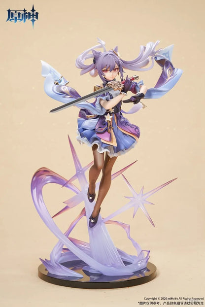25cm Anime Figure Genshin Impact Keqing Shenhe Hu Tao Xiao Standing Sword Model Decoration Collection Toy Sexy Japanese Dolls 