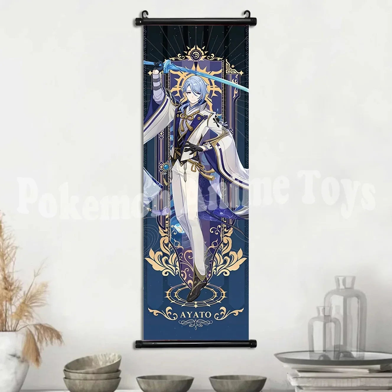 Genshin Impact Poster – Canvas Wall Art Scroll Painting, Hot Game Prints for Home Decoration