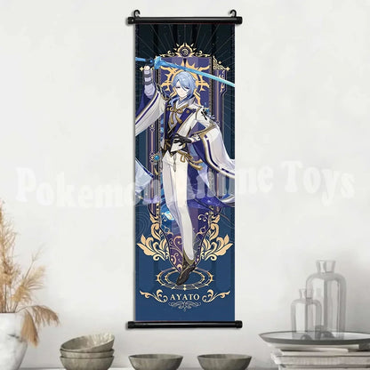 Genshin Impact Poster – Canvas Wall Art Scroll Painting, Hot Game Prints for Home Decoration