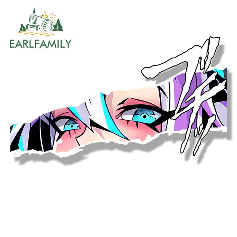 EARLFAMILY HOLO Aruna x Boba Chan Collab Car Sticker Hot Girl Waifu Die Cut Fanart Decal Tattoo Graffiti Cartoon Peeker Stickers