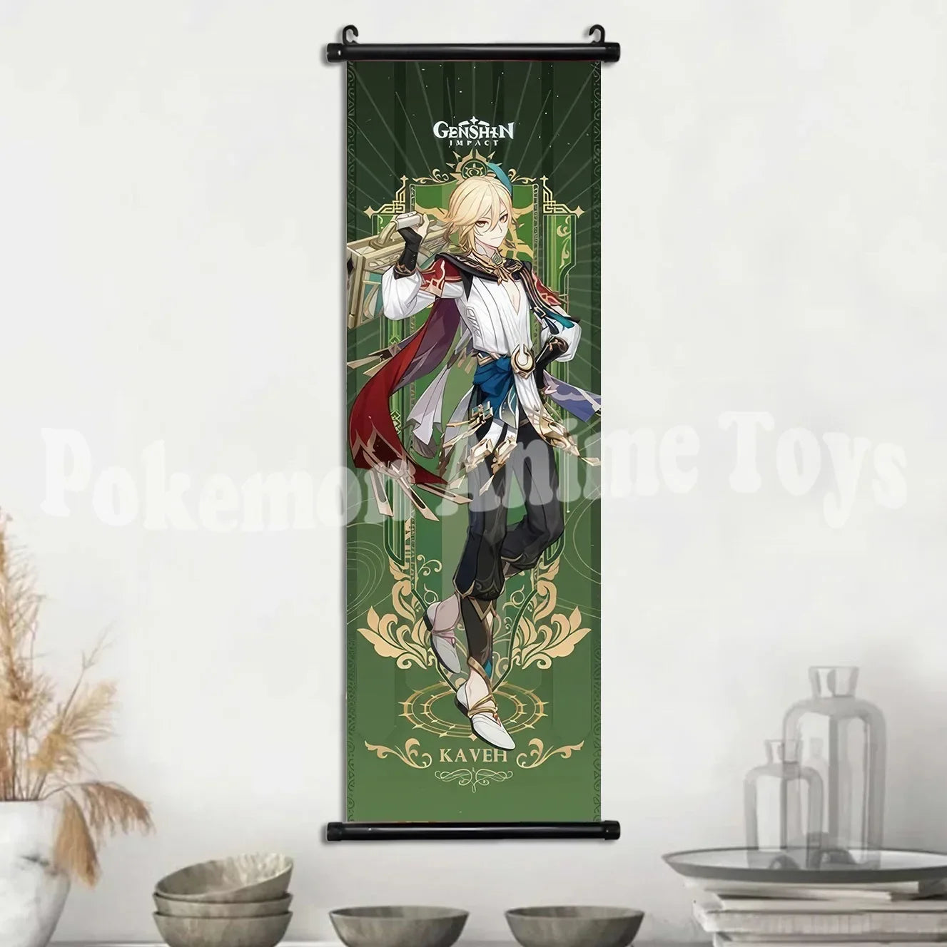 Genshin Impact Poster – Canvas Wall Art Scroll Painting, Hot Game Prints for Home Decoration