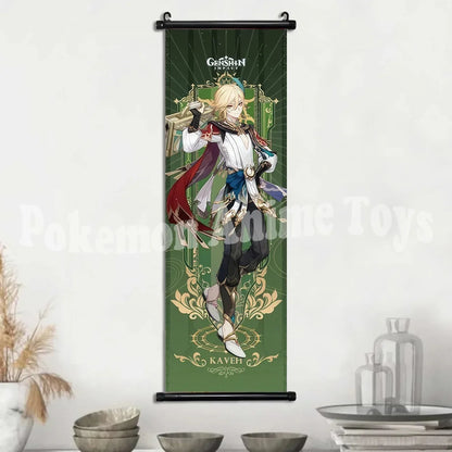 Genshin Impact Poster – Canvas Wall Art Scroll Painting, Hot Game Prints for Home Decoration