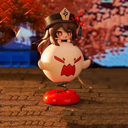 Genshin Impact Hu Tao Figure – 10cm Q Edition PVC Anime Model, Cute Collectible Ornament for Desktop Display & Gifts