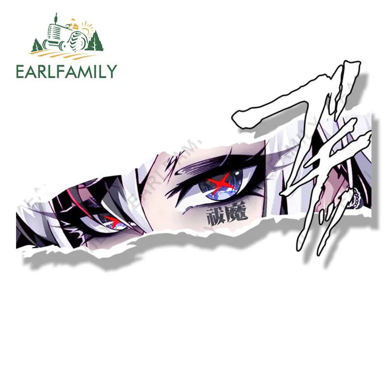 EARLFAMILY Gothic Fatui Arlecchino Fanart Car Sticker Anime Genshin Impact Knave Decal JDM Cartoon Peeker Girl Graffiti Stickers