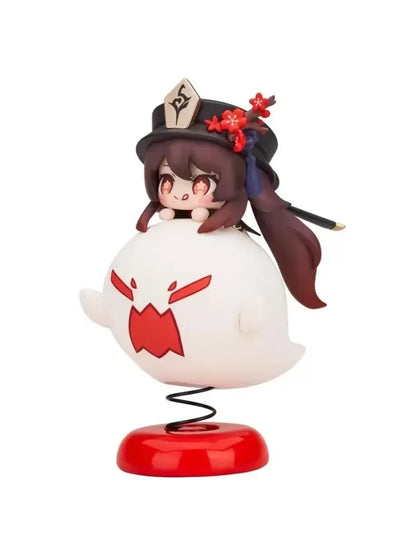Genshin Impact Hu Tao Figure – 10cm Q Edition PVC Anime Model, Cute Collectible Ornament for Desktop Display & Gifts