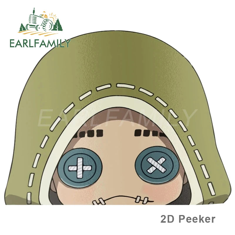 EARLFAMILY Cartoon Car Sticker for Identity V Gardener & Mercenary Peeker Peek Anime Vinyl Sticker JDM Window Trunk Bumper Decal