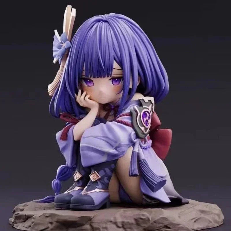 Cute Genshin Impact Figures Yoimiya Raiden Shogun Naganohara Yoimiya Yae Miko Action Figures Q Version Anime PVC Model Toys Gift