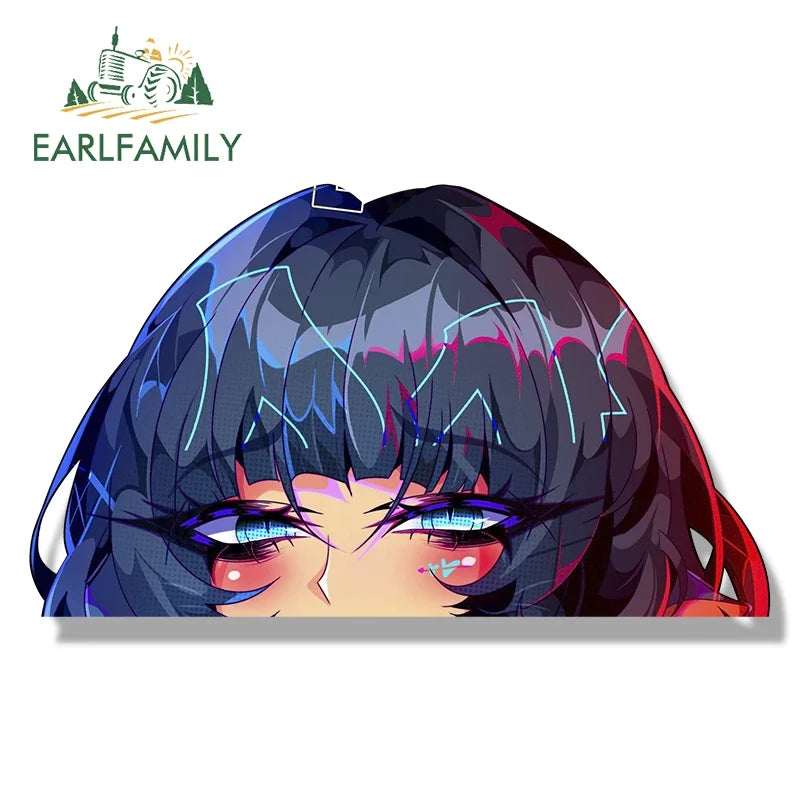 EARLFAMILY Ahegao Jane Doe Fanart Car Sticker Zenless Zone Zero Chibi Big Head Waifu Decal NSFW Peek Girl Slap Zzzero Stickers