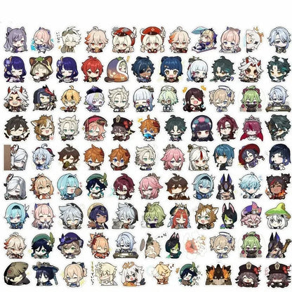 100Pcs Random Genshin Impact Acrylic Patch DIY Bag Jewelry Crafts Accessories for Keychain Brooch Phone Case Anime 2cm Ornament