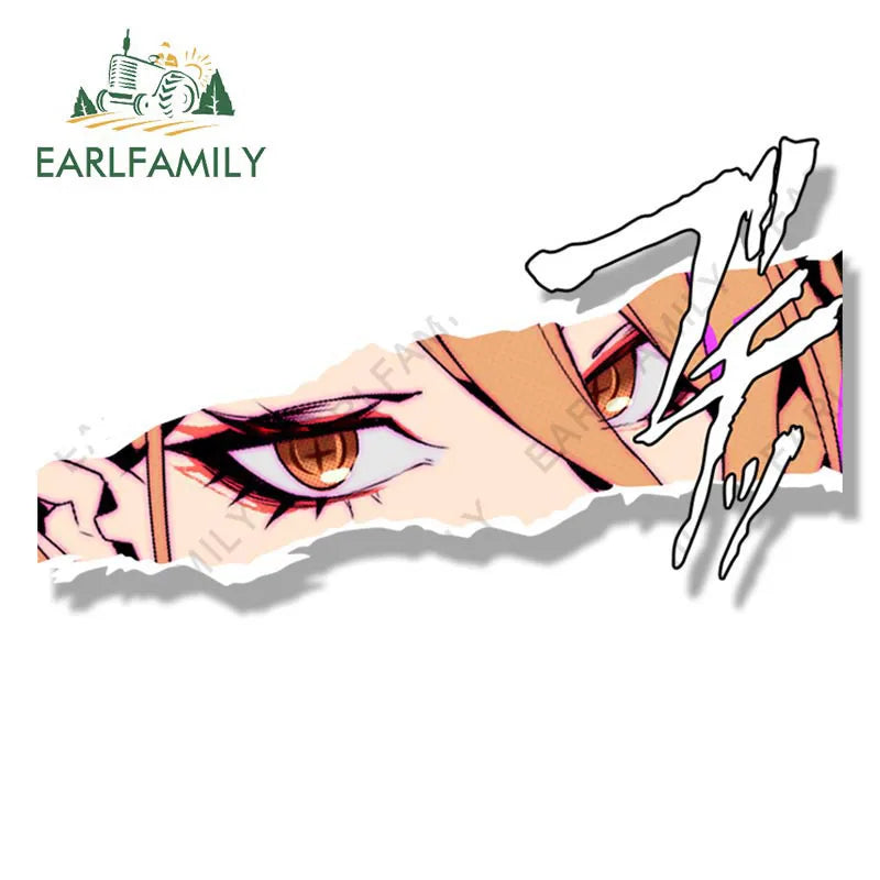 EARLFAMILY Gyaru Bikini Power Car Sticker Anime Fanart Waifu Decal JDM Window Trunk Decor Cartoon Peek Girl Stickers Car Wrap