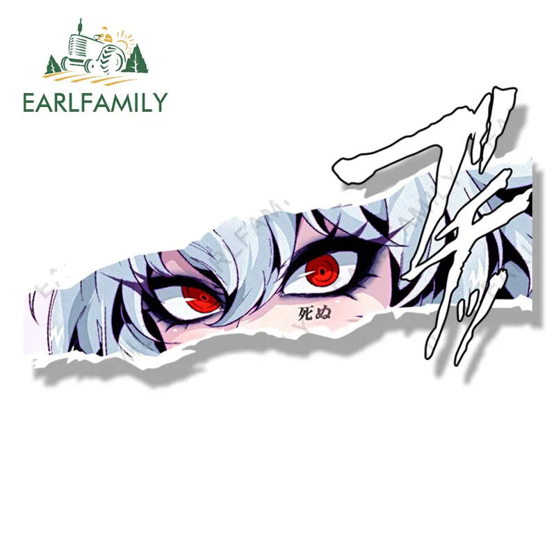 EARLFAMILY Gothic Tattoo Ganyu Fanart Car Sticker Anime Genshin Impact Sketch Waifu Decal JDM Cartoon Peek Girl Graffiti Sticker
