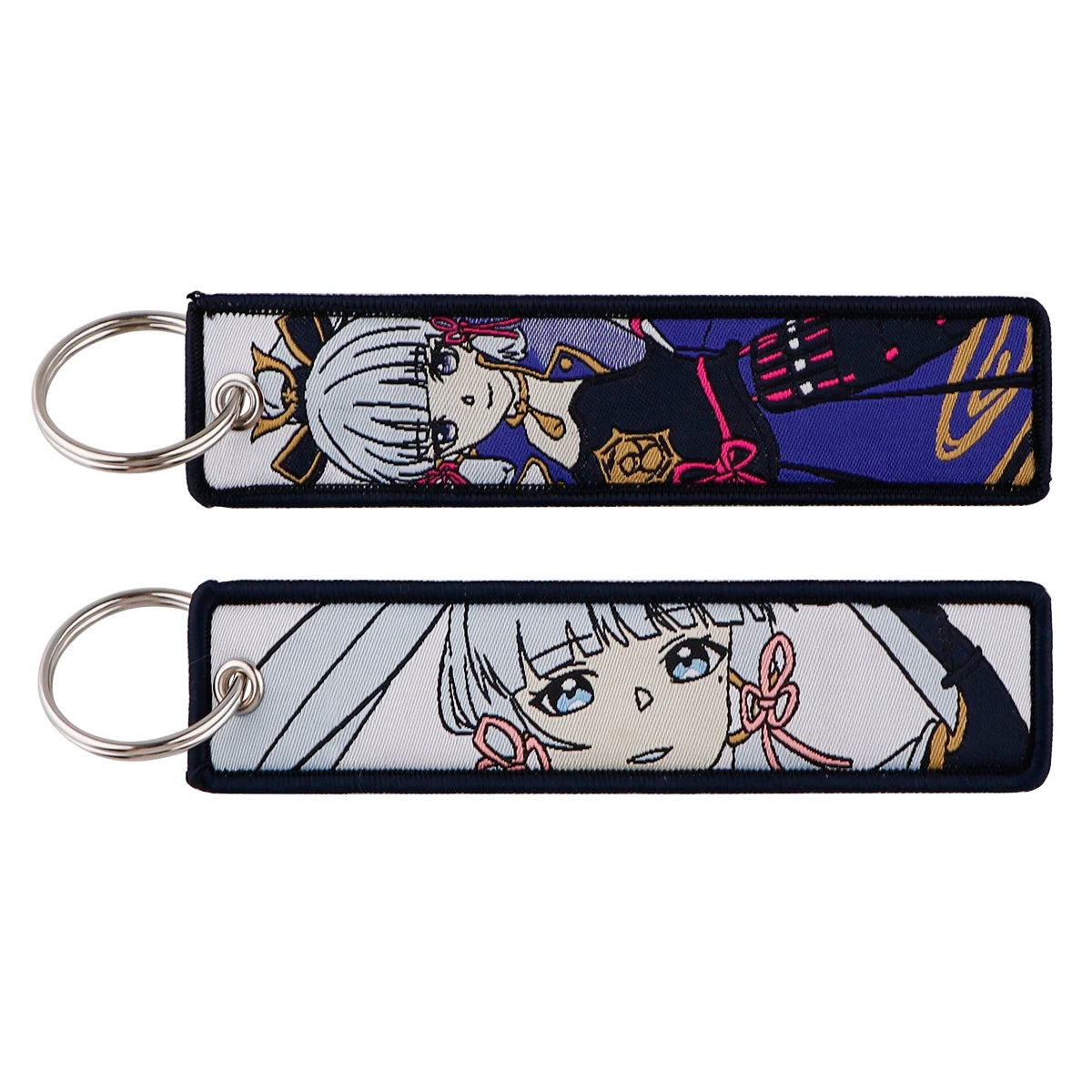 Genshin Impact Embroidered Keychain – Fashion Key Tag for Cars, Motorcycles, Bags & Backpacks, Key Ring