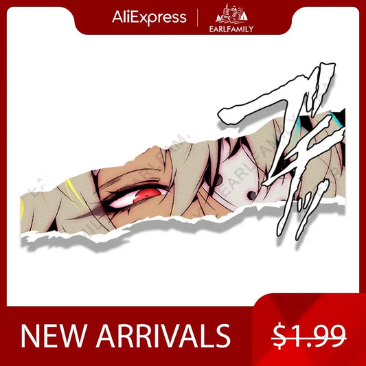 EARLFAMILY Streetwear Ghislaine Fanart Car Sticker Cartoon Anime Waifu Decal JDM Peek Girl Racing Graffiti Stickers