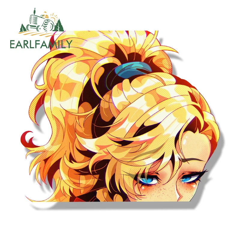 EARLFAMILY Wrench MOMMY Gemma Fanart Car Sticker Hot Game Wilds Sketch Waifu Decal JDM Cartoon Peeker Graffiti Stickers