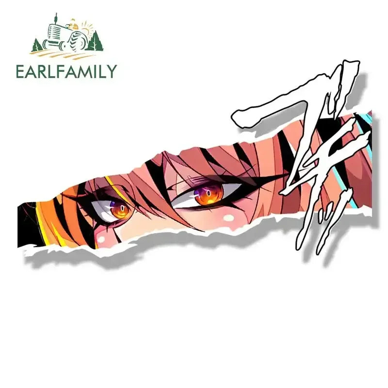 EARLFAMILY Gothic Tattoo Rapi Peek Fanart Car Sticker Cartoon Anime Sketch Waifu Decal Peeker Girl Graffiti Stickers Car Wrap