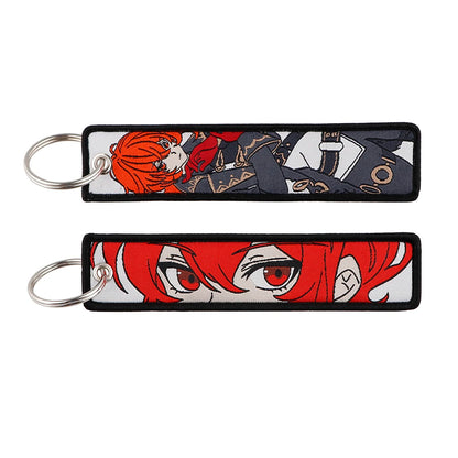 Genshin Impact Embroidered Keychain – Fashion Key Tag for Cars, Motorcycles, Bags & Backpacks, Key Ring