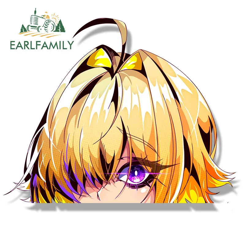 EARLFAMILY Gyaru Elegg Fanart Car Sticker Hot NIKKE Cartoon Waifu Decal JDM Peek Girl Graffiti Sketch Stickers Car Accessories