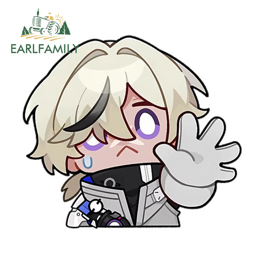 EARLFAMILY Chibi Arlan Reject Car Sticker Anime Honkai Star Rail Waterproof Decal JDM Motorcycle Car Trunk Decoration
