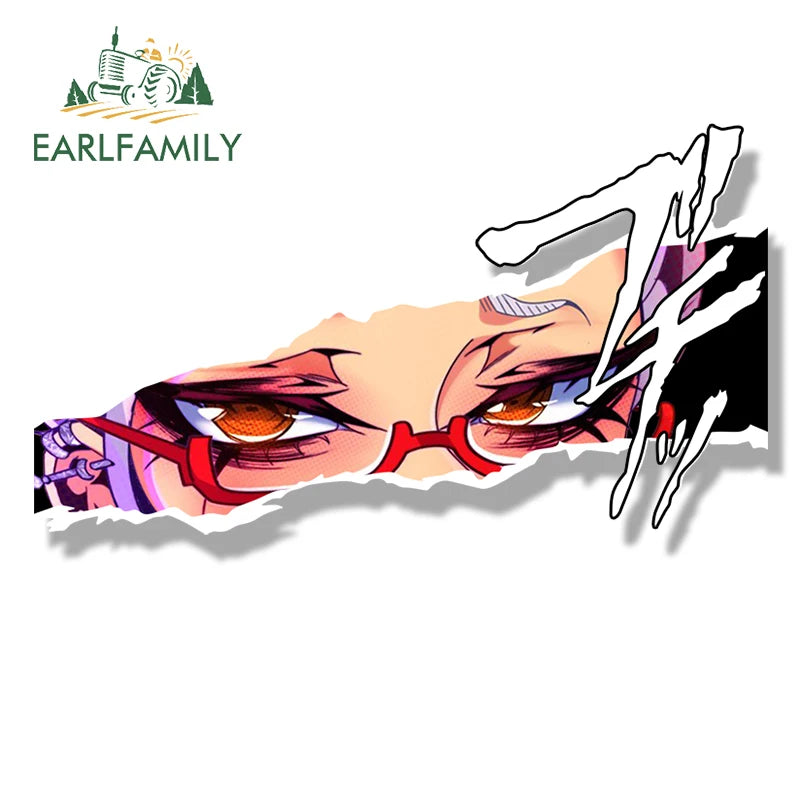 EARLFAMILY Seiko Ayase Fanart Car Sticker Hot Anime Waifu Sketch Decal JDM Chibi Big Head Graffiti Helmet Peek Stickers Car Wrap