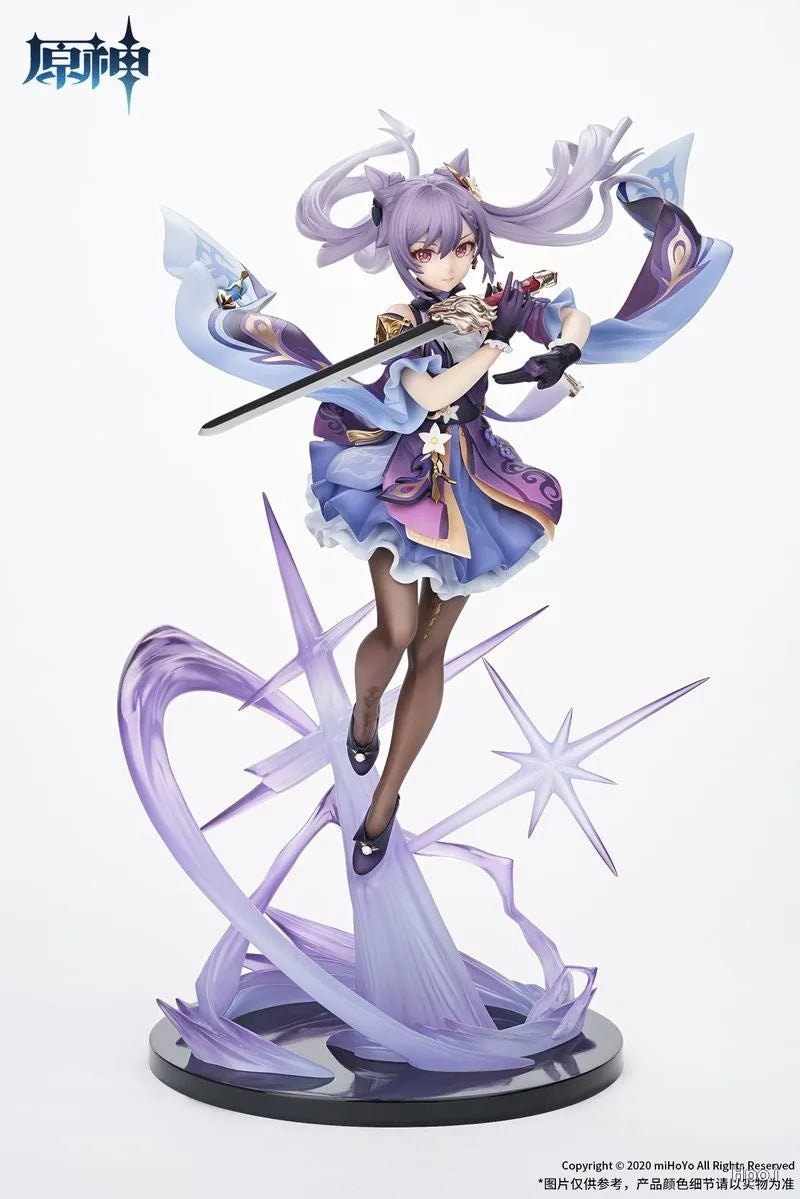 25cm Anime Figure Genshin Impact Keqing Shenhe Hu Tao Xiao Standing Sword Model Decoration Collection Toy Sexy Japanese Dolls 