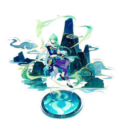 Anime Figure Genshin Impact Furina Arlecchino Xiao Yae Miko Yelan Acrylic Stand Model Plate Desk Decor Standing Sign Fans Gift