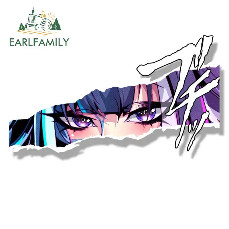 EARLFAMILY Bikini Shylily Fanart Car Sticker Sketch Waifu NSFW Gyaru Girl Peek Decal JDM Motorcycle Graffiti Peeker Stickers