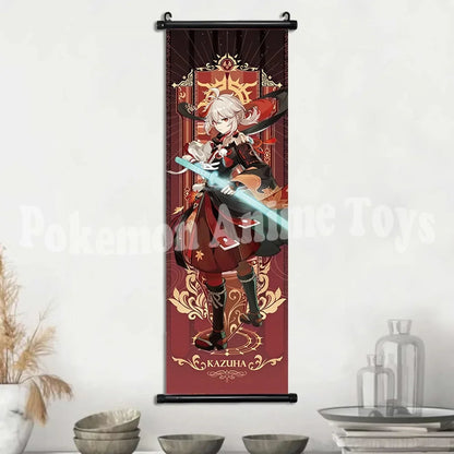 Genshin Impact Poster – Canvas Wall Art Scroll Painting, Hot Game Prints for Home Decoration