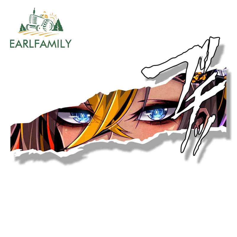 EARLFAMILY Street Tattoo Dehya Fanart Car Sticker Anime Genshin Impact Sketch Waifu Decal JDM Cartoon Peek Girl Graffiti Sticker
