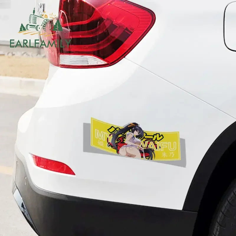EARLFAMILY 13cm x 6.7cm Cartoon Slap Stickers Anime Vinyl Car Sticker Window Bike Motorcycle Decal Waterproof Car Accessories