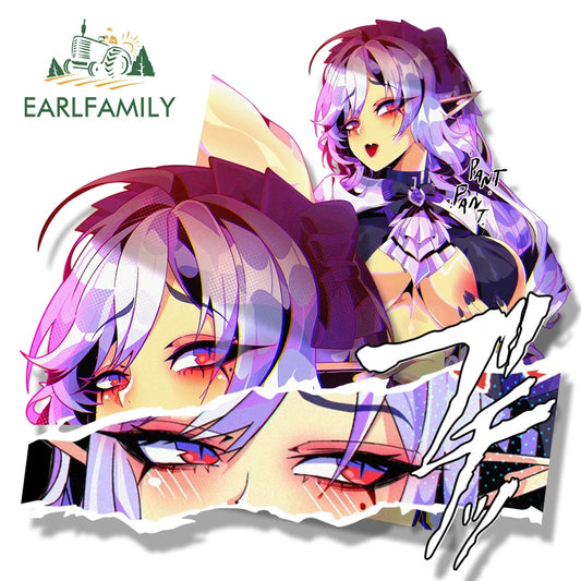 EARLFAMILY Ahegao Pant Vivian Fanart Car Sticker Zenless Zone Zero Sketch Waifu Decal JDM Funny Peek Girl Graffiti Slap Stickers