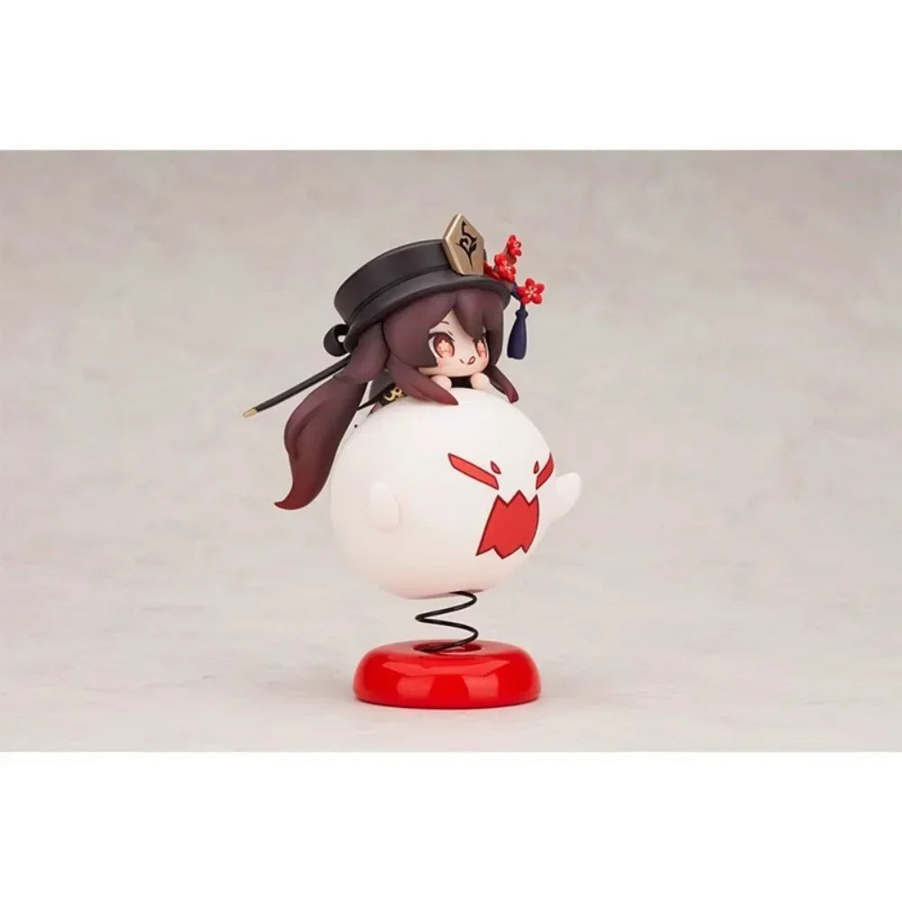 Genshin Impact Hu Tao Figure – 10cm Q Edition PVC Anime Model, Cute Collectible Ornament for Desktop Display & Gifts