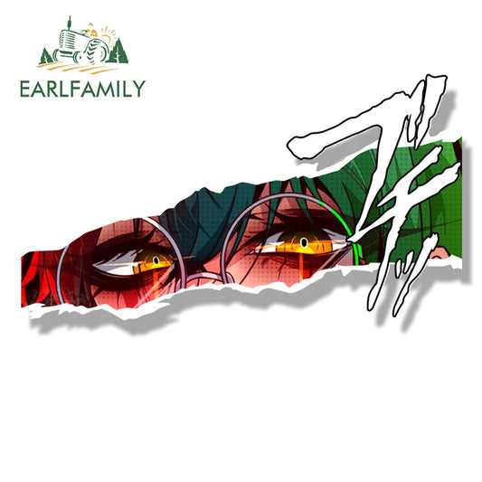 EARLFAMILY Muscle Zenin Maki Fanart Car Sticker Hot Anime Sketch Waifu Decal Cartoon Peek Girl Graffiti Stickers Car Accessories