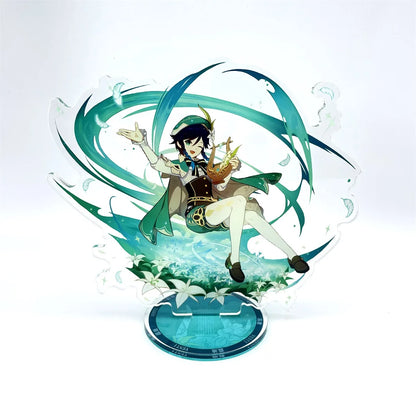 Anime Figure Genshin Impact Furina Arlecchino Xiao Yae Miko Yelan Acrylic Stand Model Plate Desk Decor Standing Sign Fans Gift