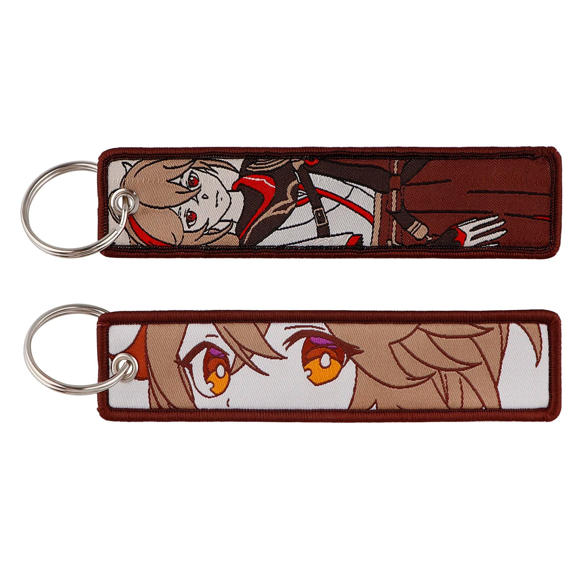 Genshin Impact Embroidered Keychain – Fashion Key Tag for Cars, Motorcycles, Bags & Backpacks, Key Ring