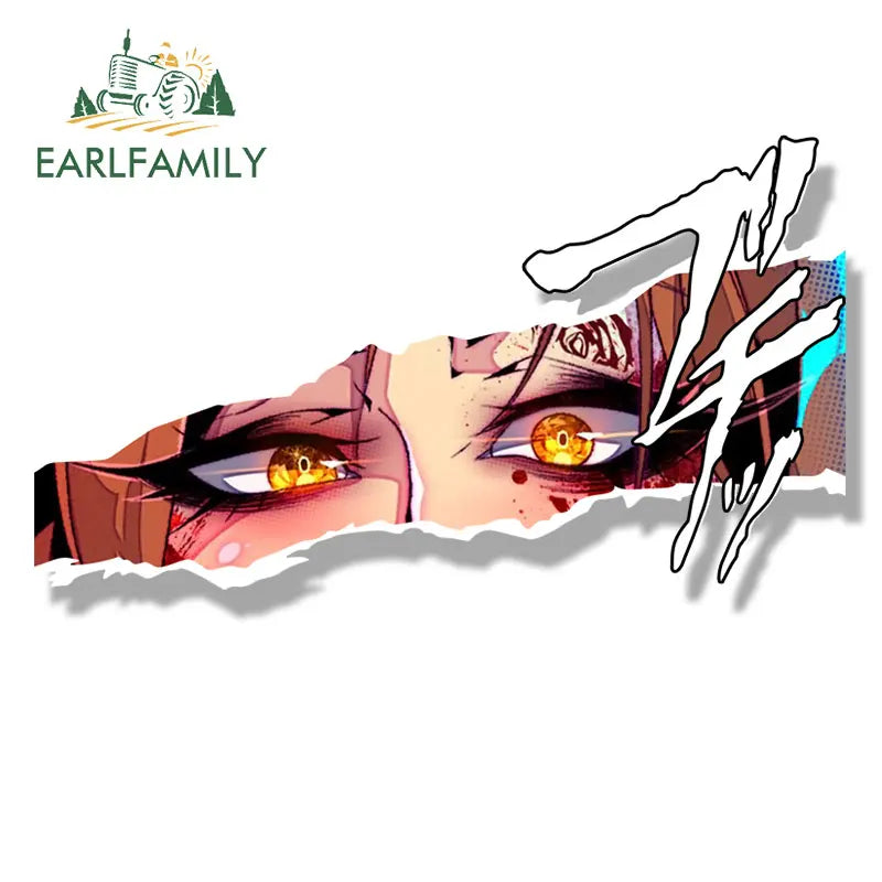 EARLFAMILY Gothic Punk Kugisaki Nobara Fanart Car Sticker Anime Waifu Decal JDM Cartoon Peeker Graffiti Stickers Car Wrap