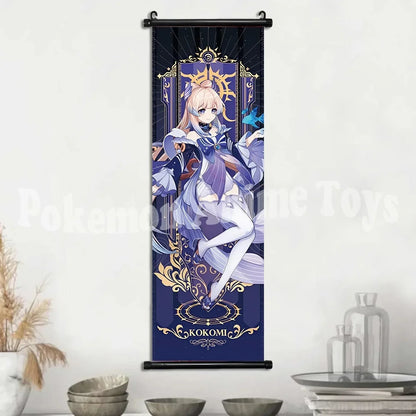 Genshin Impact Poster – Canvas Wall Art Scroll Painting, Hot Game Prints for Home Decoration