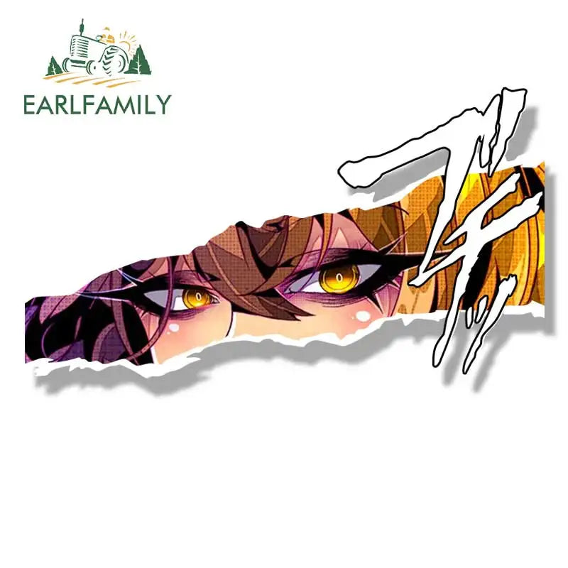 EARLFAMILY Bikini Anis Peek Fanart Car Sticker Sparkling Summer Sketch Waifu Decal Cartoon Gyaru Tattoo Girl Graffiti Stickers