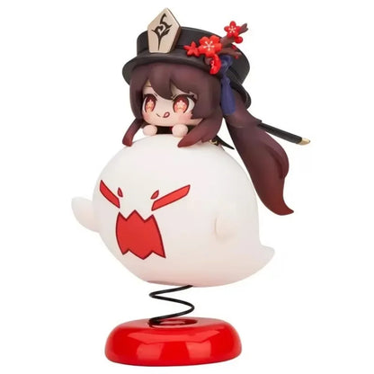 Genshin Impact Hu Tao Figure – 10cm Q Edition PVC Anime Model, Cute Collectible Ornament for Desktop Display & Gifts