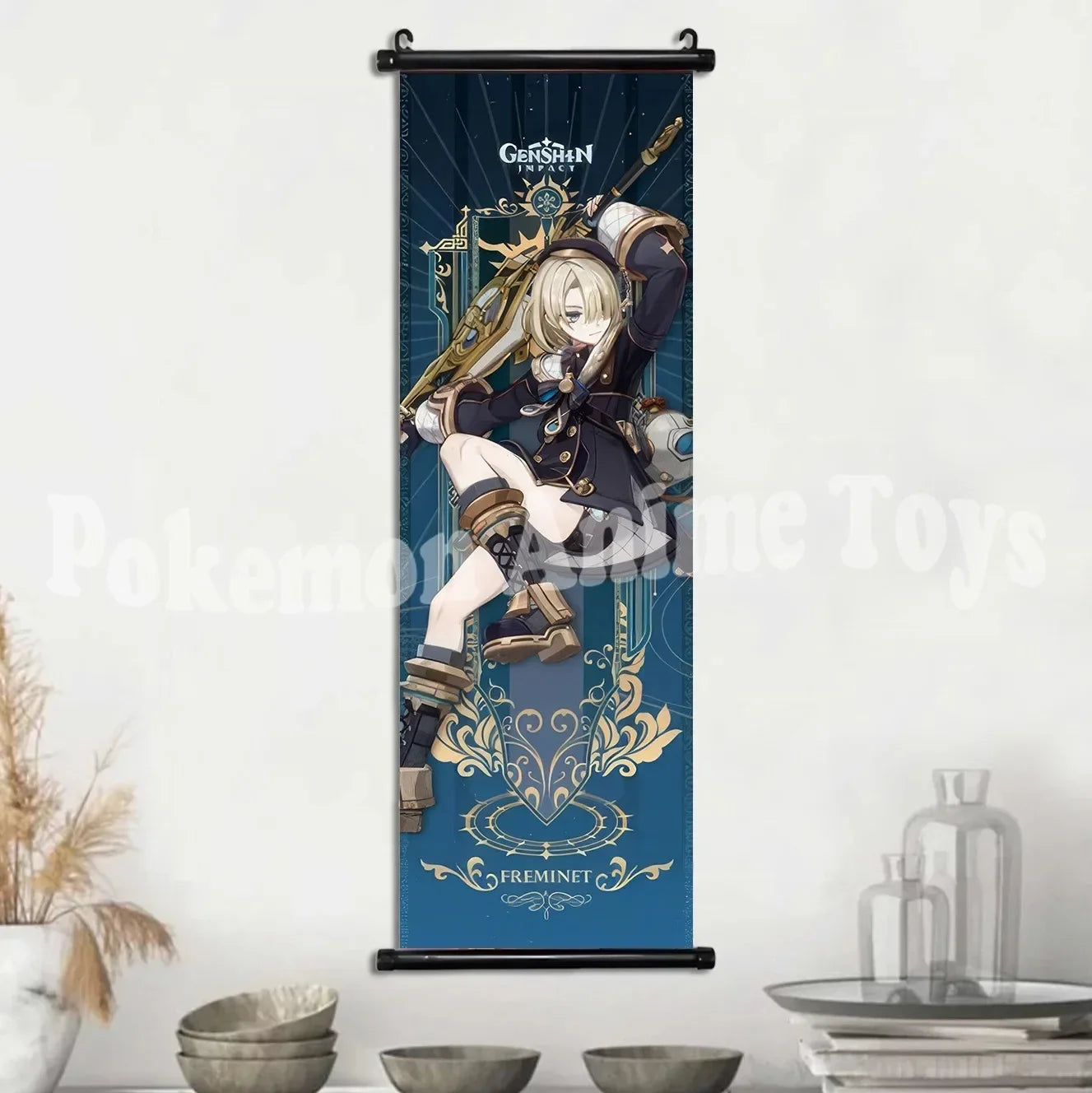Genshin Impact Poster – Canvas Wall Art Scroll Painting, Hot Game Prints for Home Decoration